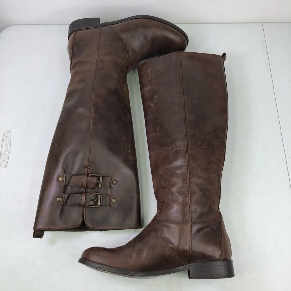 J. Crew Leather Slip On Boots Size 6.5